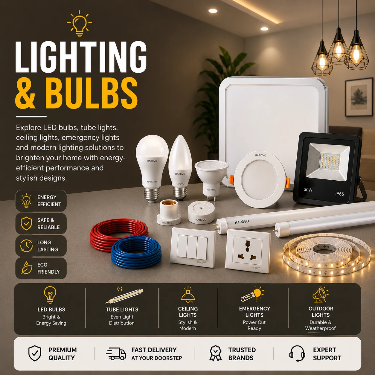 Electrical Supplies, Lighting & Bulbs